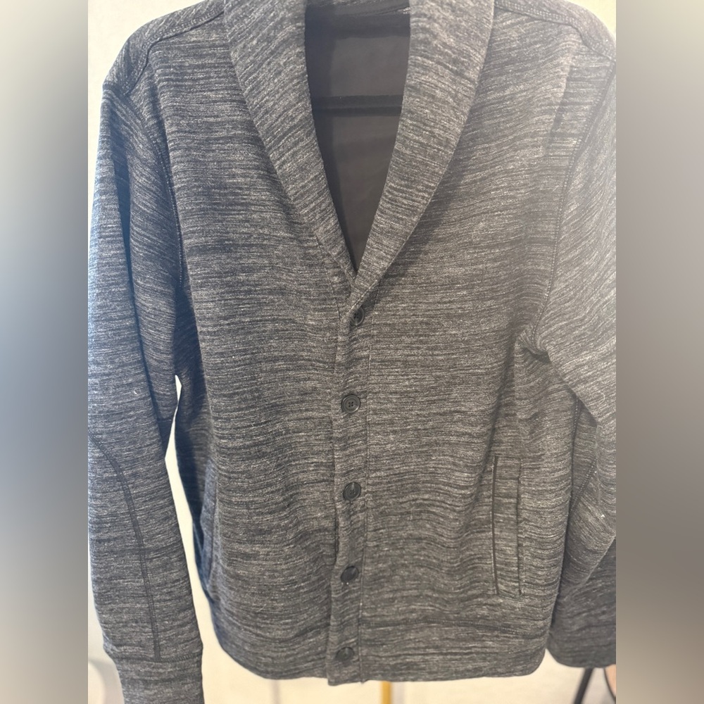Marc Anthony Men’s Slim Fit Button Front Cardigan Sweater Shawl Collar Gray - Picture 7 of 12